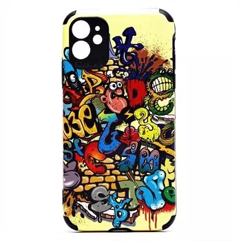 Чехол-накладка SC310 для смартфона Apple iPhone 11, силикон, цветной принт (209531)