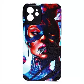 Чехол-накладка SC310 для смартфона Apple iPhone 12, силикон, цветной принт (209537)