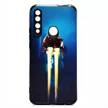Чехол-накладка SC310 для смартфона Huawei Honor 9X, силикон, цветной принт (209607)
