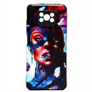 Чехол-накладка SC310 для смартфона Xiaomi Poco X3/Poco X3 Pro, силикон, цветной принт (209807)