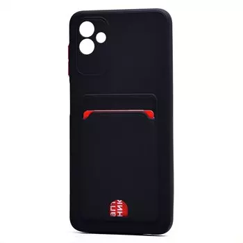Чехол-накладка SC315 с картхолдером для смартфона Samsung SM-A045 Galaxy A04, черный (214457)