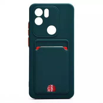 Чехол-накладка SC315 с картхолдером для смартфона Xiaomi Redmi A1+, темно-зелёный (214506)