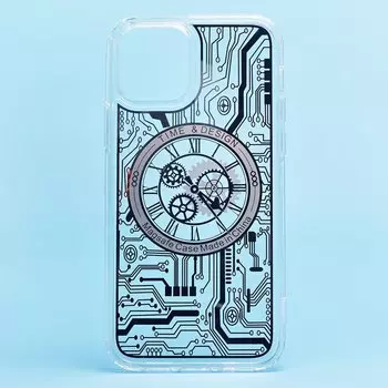Чехол-накладка SM014 SafeMag для смартфона Apple iPhone 12/12 Pro, серебристый (214851)