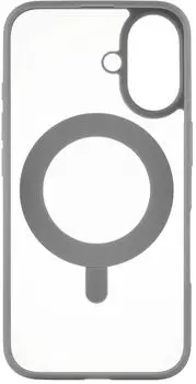 Чехол-накладка UBEAR Clip 360 для смартфона Apple iPhone 16, поликарбонат/термопластичный полиуретан, серый (CS438GR61RG-I24M)