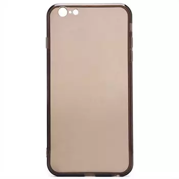 Чехол-накладка Ultra Slim для смартфона Apple iPhone 6/6S Plus, силикон, прозрачный черный (223108)