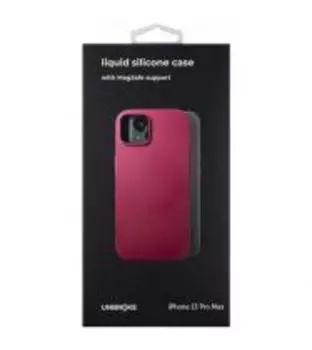 Чехол-накладка UNBRKE Liquid Silicone Case MagSafe для смартфона Apple iPhone 13 Pro, силикон, винная (УТ000027805)