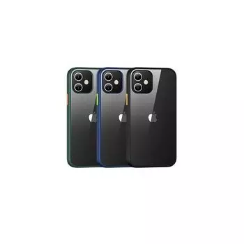 Чехол-накладка Usams Janz Series US-BH628 для смартфона Apple iPhone 12 Pro Max, пластик, силикон, прозрачный/синий (IP12PMJX03)