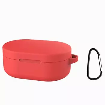 Чехол AD002, Термопластичный полиуретан, кольцо-карабин для "Xiaomi Redmi AirDots/AirDots S/AirDots 2", red (104296)