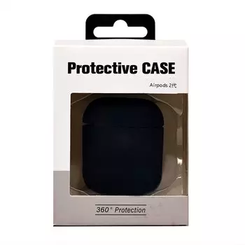 Чехол PCP12, экокожа для apple AirPods 2, черный (238209)