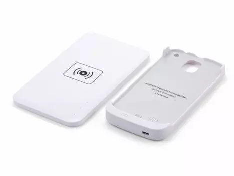 Чехол с аккумулятором с беспроводной зарядкой для смартфона Samsung Galaxy S4, белый (P104.00010)