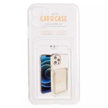 Чехол с картхолдером для смартфона Apple iPhone 11, силикон, прозрачный (903741)