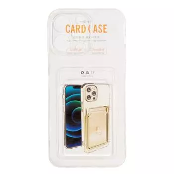 Чехол с картхолдером для смартфона Apple iPhone 14 Pro Max, силикон, прозрачный (903763)