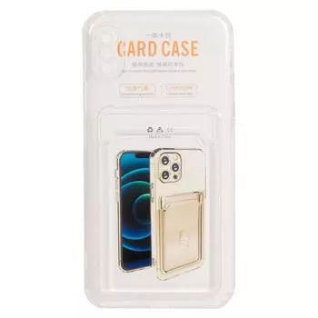 Чехол с картхолдером для смартфона Apple iPhone X/XS, силикон, прозрачный (903734)