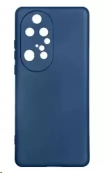 Чехол с микрофиброй DF hwOriginal 26 для смартфона Huawei P50 pro, силикон, синий (DF hwOriginal-26)