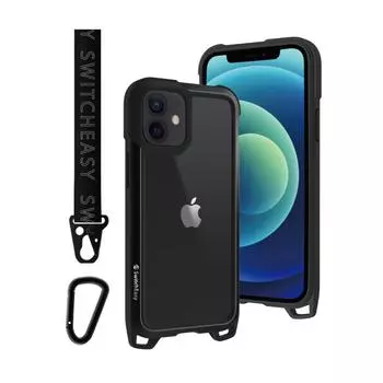 Чехол SwitchEasy Odyssey для смартфона Apple iPhone 12 mini, поликарбонат/полиуретан/алюминий, черный (GS-103-121-114-11)