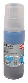 Чернила Cactus, 60 мл, голубой, совместимые, водные для Canon Pixma G640/540 (CS-GI43C)