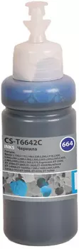 Чернила Cactus 664, 70 мл, голубой, совместимые, водные для Epson (CS-T6642C)