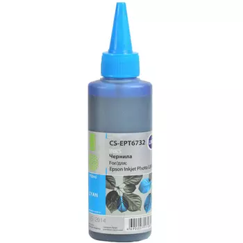 Чернила Cactus CS-EPT6732, 100 мл, голубой, совместимые для Epson L800/L805/L810/L850/L1800