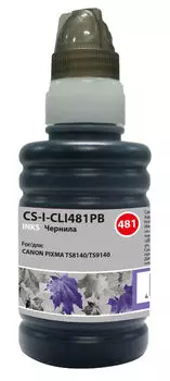 Чернила Cactus CS-I-CLI481PB, 100 мл, фото-синий, совместимые, водные для Canon Pixma TS8140/TS9140