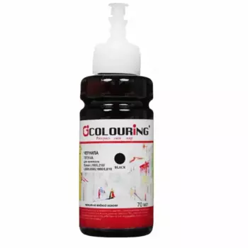 Чернила Colouring, 70 мл, черный, совместимые, водные для Epson L100/L110/L1300/L200/L210/L300/L350/L355/L550/L555/L1455/L605/L655/L485/L385/L380/L101/L130/L201/L211/L220/L301/L303/L310/L313/L351/L353/L358/L360/L363/L365/L455/L551/L558/L565/L800/L805/L810/L850/L1800/Expression ET-2500/Expression ET-2550/WorkForce ET-16500/L801/M105/M200/M201/WP-M4011/K105/K100/Expression ET-3600/WorkForce ET-4500/WorkForce ET-4550 (CG-T67314A)