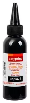 Чернила Easyprint, 100 мл, черный, совместимые, пигментные для Canon (I-C100BK_PGMT)