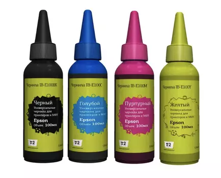 Чернила Easyprint, 4 шт. x 100 мл, голубой/пурпурный/желтый/черный, совместимые для Epson универсальные (IB-E100_MPx4)