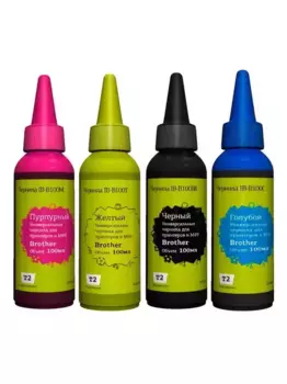 Чернила Easyprint, 4 шт. x 100 мл, голубой/пурпурный/желтый/черный, совместимые для Brother универсальные (IB-B100_MP)