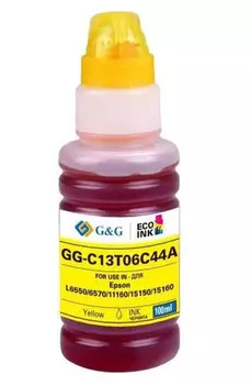 Чернила G&G GG-C13T06C44A, 70 мл, желтый, совместимые для Epson L6550/6570/11160/15150/15160 (GG-C13T06C44A)