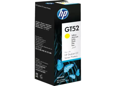 Чернила HP GT52, 70мл, желтый, оригинальные, водные для Ink Tank 115/310/315/318/319;Ink Tank Wireless 410/415/416/418/419;DeskJet GT 5810/5820/5812/5822 (M0H56AA)