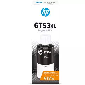 Чернила HP GT53XL, 135 мл, черный, оригинальные для Smart Tank 500/515/530/615, Ink Tank 115/315/410/415 (1VV21AE)