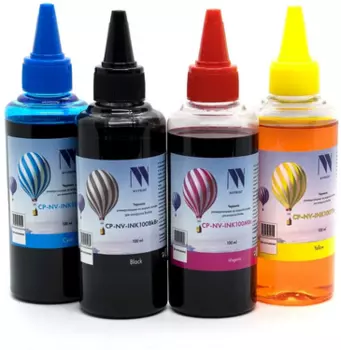 Чернила NV-Print, 100 мл, голубой/пурпурный/желтый/черный, совместимые, водные для Brother универсальные (NV-INK100Br-4)