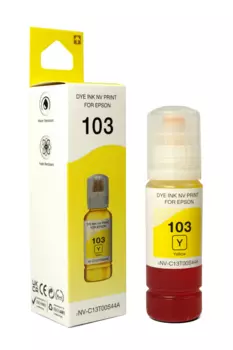 Чернила NV-Print 103Y, 70 мл, желтый, совместимые для Epson L1110/L3100/L3101/L3110/L3150/L3151/L3156/L3160/L5190 (NV-C13T00S44A)