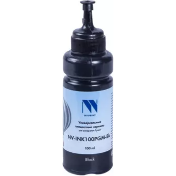 Чернила NV-Print, 6 x 100 мл, черный, совместимые, пигментные для Epson (NV-INK100PGM6-Bk)