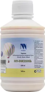 Чернила NV-Print NV-INK250SbY, 250мл, желтый, совместимые, сублимационные для Epson/Mimaki/Roland/Mutoh (NV-INK250SbY)