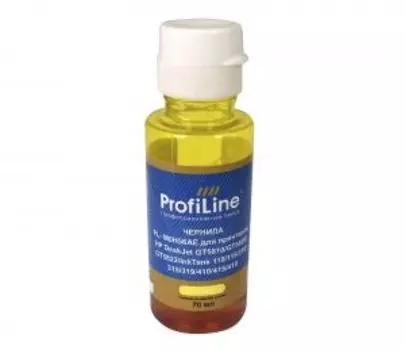 Чернила ProfiLine PL-M0H56AE (GT52), 70 мл, желтый, совместимые, водные для DJ GT5810/GT5820/GT5822/InkTank 110-ser/115/116/118/119/310-ser/315/319/410-ser/415/419/SmartTank-500/510-ser/513/516/519/530/610-ser/615/670/675/720/725/750/755/790/795 (PL_INK_M0H56AE_Y_70ml)