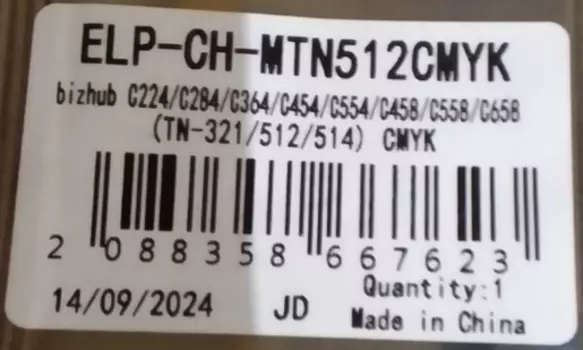 Чип ELP Imaging ELP-CH-MTN512CMYK для Konica Minolta TN-321/TN-512/TN-514, голубой/пурпурный/желтый/черный, универсальный