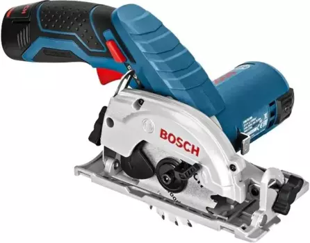 Циркулярная пила Bosch GKS 12V-26, 1400 об/мин, диаметр диска 8.5 см, аккумуляторная Li-Ion 12 В, поставляется без аккумуляторов и зарядного устройства (0615990M41)
