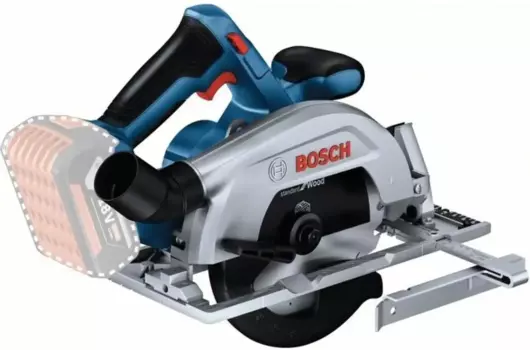 Циркулярная пила Bosch GKS 185-LI, 5000 об/мин, диаметр диска 16.5 см, аккумуляторная Li-Ion 18 В, поставляется без аккумуляторов и зарядного устройства (06016C1221)