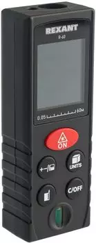 Дальномер лазерный, от 5см, до 60м, батарейки, Rexant R-60 (13-3081)
