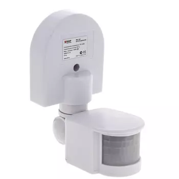 Датчик движения EKF MS-16C, настен., 1200Вт, 180град., до 12м (рег.), IP44, белый (dd-ms-16C)