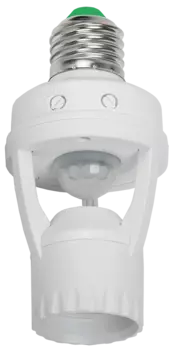 Датчик движения IEK 045, E27, 60Вт, 360град., 6м, IP20, белый (LDD10-045-60-001)