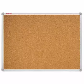 Демонстрационная доска Brauberg Cork пробковая, 100x150см, пробка (коричневый)/алюминий (серебряный) (238181)