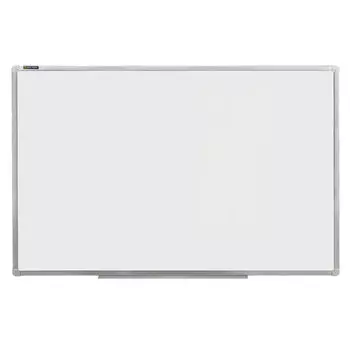 Демонстрационная доска Brauberg магнитно-маркерная, 100x180см, лак (белый)/алюминий (серый), лоток для аксессуаров (235524)