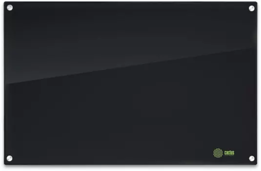 Демонстрационная доска Cactus CS-GBD-90X120-BK-TM стеклянная, 90x120см, стекло (черный)/(серебристый) (CS-GBD-90X120-BK-TM)