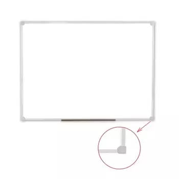 Демонстрационная доска STAFF магнитно-маркерная, 45x60см, лак (белый)/пластик (серый), лоток для аксессуаров (236157)