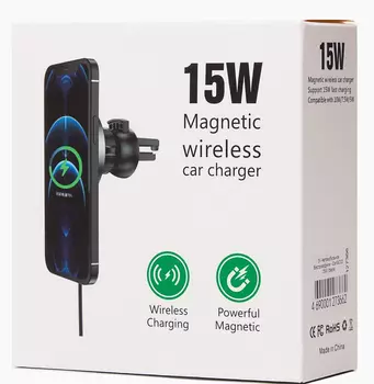 Держатель автомобильный CarWC03, магнитный для смартфонов зажим в воздуховод, черный