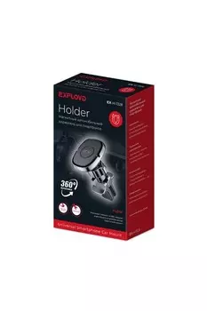 Держатель автомобильный EXPLOYD EX-H-1328, магнитный для смартфонов зажим в воздуховод, черный (EX-H-1328)