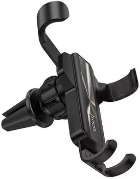 Держатель автомобильный Hoco RH4 гравитационный, для смартфонов, зажим в воздуховод, черный (УТ000022089)