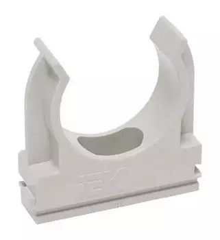 Держатель-клипса 16 мм, полистирол, серый, IEK Elasta CF16 (CTA10D-CF16-K41-100)