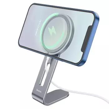Держатель настольный Hoco PH44 Charger holder для универсальный, металл, серый (214020 )